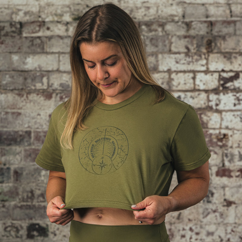 Carica immagine in Galleria Viewer, Crop Top (Olive Green) Resolve
