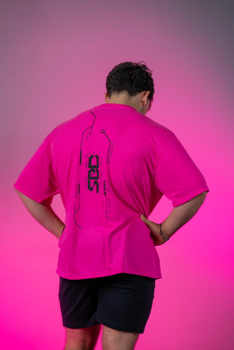 Carica immagine in Galleria Viewer, T-Shirt Nova Oversized Glow Pink - Unisex
