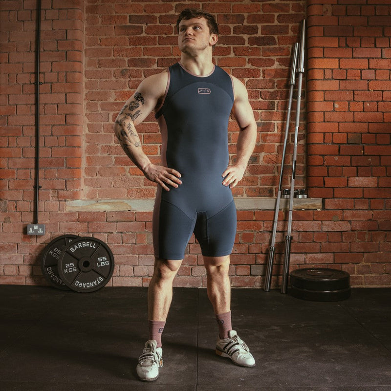 Carica immagine in Galleria Viewer, Singlet Navy Weightlifting Serenity - Uomo

